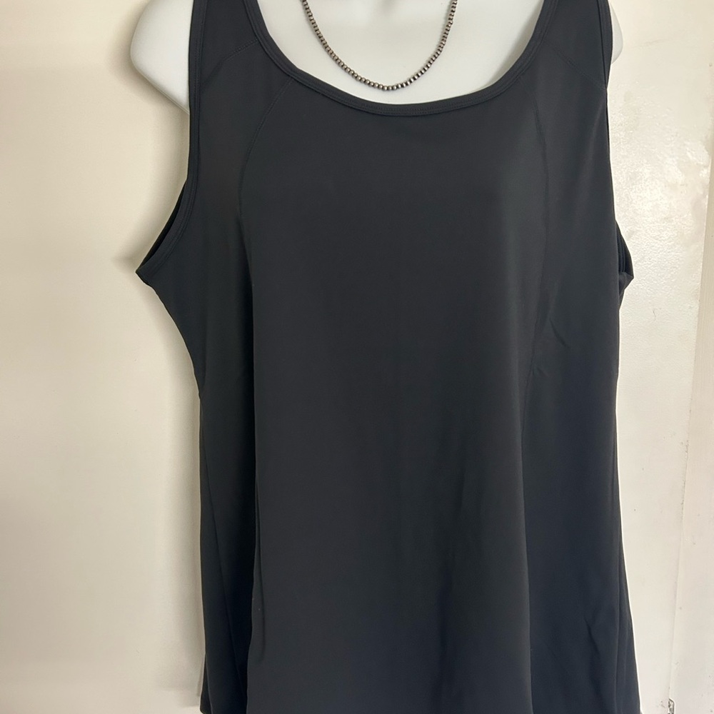 Any Age Active Wear Black Sleeveless Relaxed Tank Top 3 XL